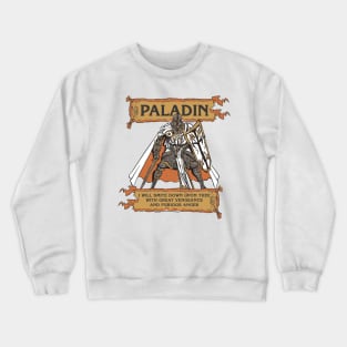 Tabletop RPG Paladin - Devine Smite And Furious Anger Crewneck Sweatshirt